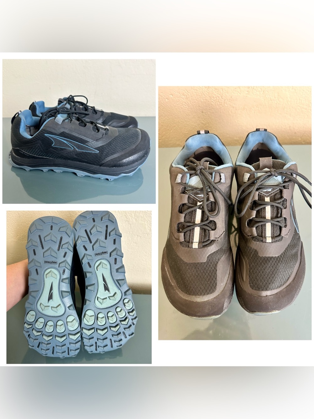 Altra Running Shoes Women 9.5 Blue/Black Lone Peak ALL-WTHR Low Trail GUC!